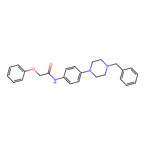 N-[4-(4-benzylpiperazin-1-yl)phenyl]-2-phenoxyacetamide structure