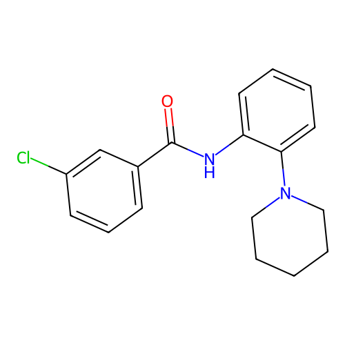 3-chloro-N-(2-(piperidin-1-yl)phenyl)benzamide structure