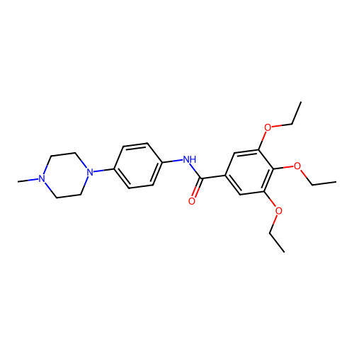 3,4,5-triethoxy-N-[4-(4-methylpiperazin-1-yl)phenyl]benzamide structure