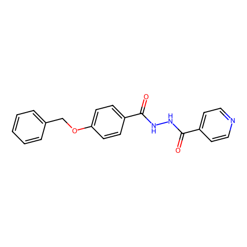 N'-{[4-(benzyloxy)phenyl]carbonyl}pyridine-4-carbohydrazide structure