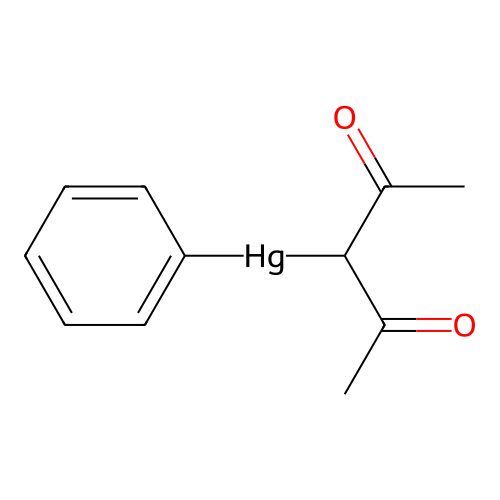 2,4-Dioxopentan-3-yl(phenyl)mercury structure