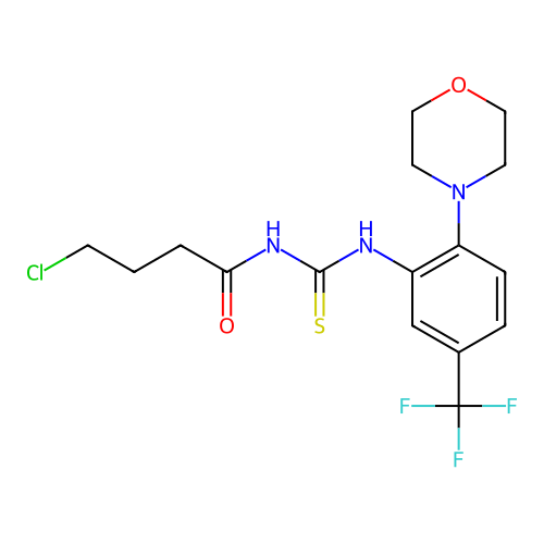 1-(4-Chloro-butyryl)-3-(2-morpholin-4-yl-5-trifluoromethyl-phenyl)-thiourea structure