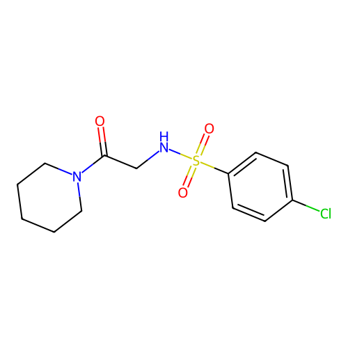 4-chloro-N-[2-oxo-2-(piperidin-1-yl)ethyl]benzenesulfonamide structure