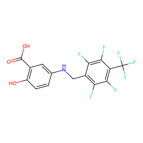 2-羟基-5-(4-三氟甲基四氟苄氨基)苯甲酸 structure