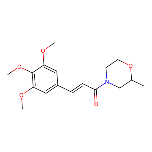Morpholine, 3-methyl-4-(3,4,5-trimethoxycinnamoyl)- structure