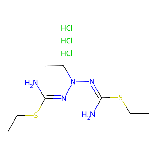 Pseudourea, N,N'-ethyliminobis(2-ethyl-2-thio-, trihydrochloride structure
