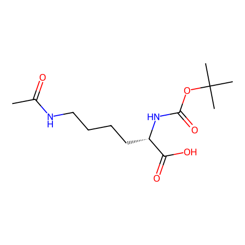 Boc-Lys(Ac)-OH structure
