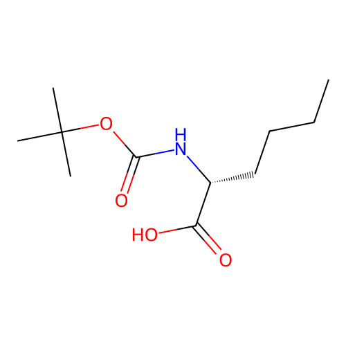 (2R)-2-{[(tert-butoxy)carbonyl]amino}hexanoic acid structure
