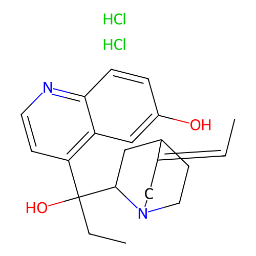 Apoquinine, ethyl-, dihydrochloride structure