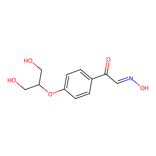 1,2-Propanediol, 3-(p-(hydroxyiminoacetyl)phenoxy)- structure