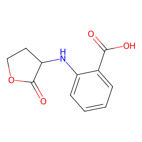 alpha-[(2-Carboxyphenyl)amino]-gamma-butyrolactone structure