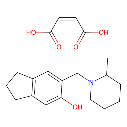 6-(N-Alpha-pipecolinomethyl)-5-hydroxyindan maleate, (A+-)- structure