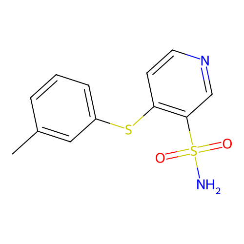 4-(3-Methylphenyl)sulfanylpyridine-3-sulfonamide structure