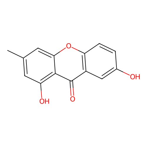 1,7-Dihydroxy-3-methylxanthone structure