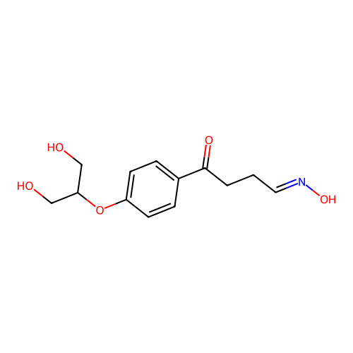 1,2-Propanediol, 3-(p-(4-hydroxyiminobutyryl)phenoxy)- structure
