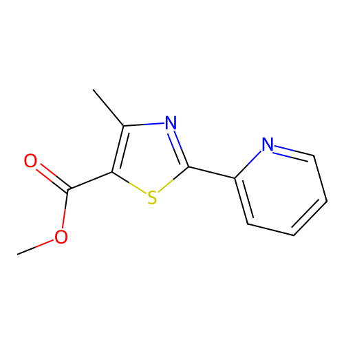 Methyl 4-methyl-2-(pyridin-2-yl)thiazole-5-carboxylate structure
