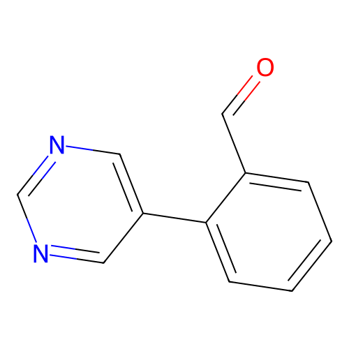2-(5-Pyrimidinyl)benzaldehyde structure