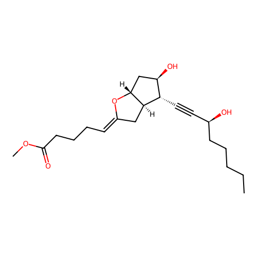 13,14-Dehydroprostaglandin I2 methyl ester structure