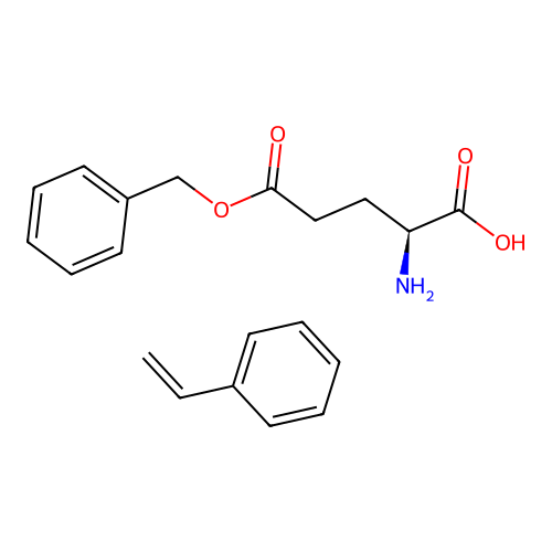 Polystyrene-poly(gamma-benzylglutamate) copolymer structure