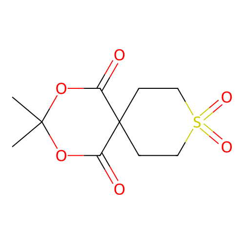 3,3-Dimethyl-2,4-dioxa-9lambda~6~-thiaspiro[5.5]undecane-1,5,9,9-tetraone structure