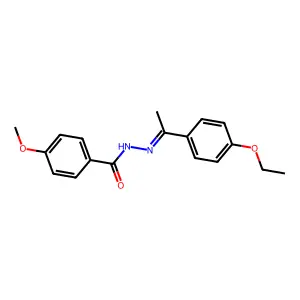 N-[1-(4-Ethoxyphenyl)ethylidene]-4-methoxybenzene-1-carbohydrazonic acid structure