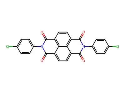 2,7-Bis(4-chlorophenyl)benzo[lmn][3,8]phenanthroline-1,3,6,8(2H,7H)-tetrone structure