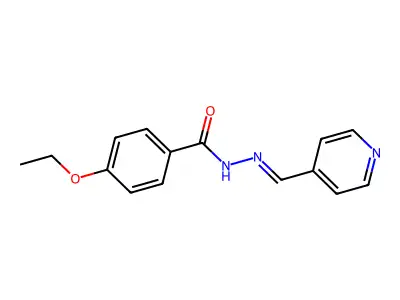 4-ethoxy-N-(pyridin-4-ylmethylideneamino)benzamide structure