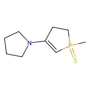 1-Methyl-4-(pyrrolidin-1-yl)-2,3-dihydro-1H-1lambda~5~-phosphole-1-thione structure