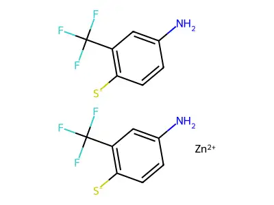 m-toluidine, 4-mercapto-alpha,alpha,alpha-trifluoro-, zinc salt structure