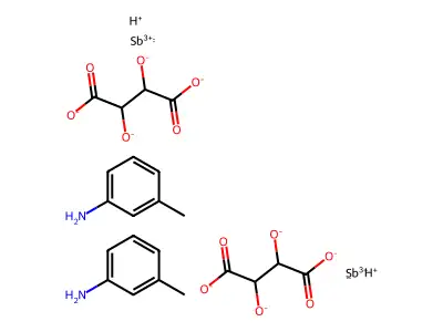 m-Toluidine antimonyl tartrate structure