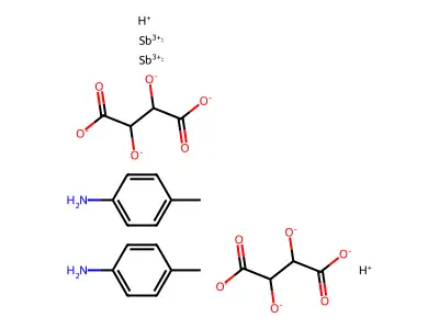 p-Toluidine antimonyl tartrate structure