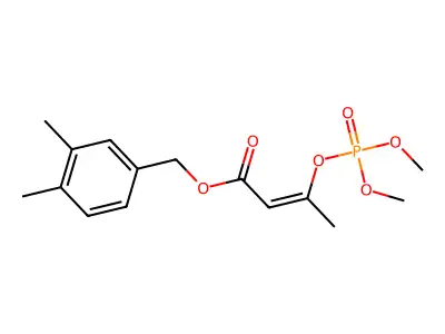3-(Dimethoxyphosphinyloxy)-2-butenoic acid 3,4-dimethylbenzyl ester structure