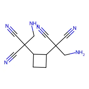 Cyclobutane, 1,2-bis((2-amino-1,1-dicyano)ethyl)- structure