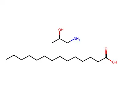 2-Hydroxypropylazanium;tetradecanoate structure