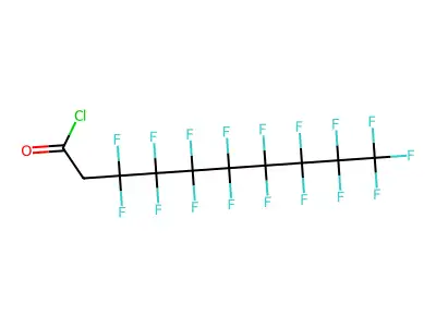 3,3,4,4,5,5,6,6,7,7,8,8,9,9,10,10,10-Heptadecafluorodecanoyl chloride structure