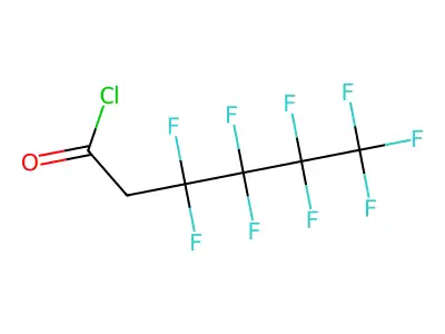 3,3,4,4,5,5,6,6,6-Nonafluorohexanoyl chloride structure
