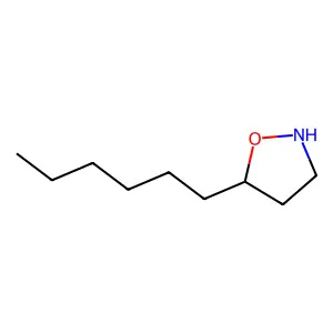 (+)-5-Hexylisoxazolidine structure