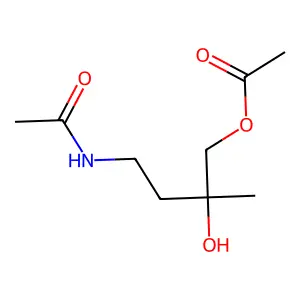 4-(Acetylamino)-2-hydroxy-2-methylbutyl acetate structure