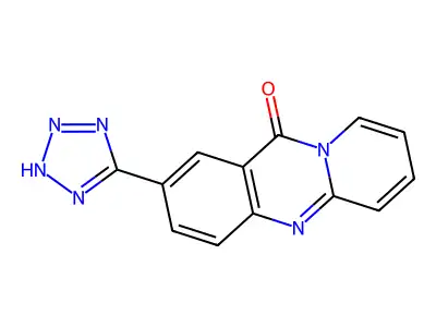 11H-Pyrido(2,1-b)quinazolin-11-one, 2-(1H-tetrazol-5-yl)- structure
