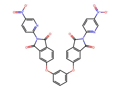 2-(5-nitropyridin-2-yl)-5-[3-[2-(5-nitropyridin-2-yl)-1,3-dioxoisoindol-5-yl]oxyphenoxy]isoindole-1,3-dione structure