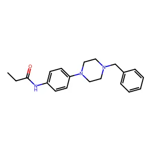 N-[4-(4-benzylpiperazin-1-yl)phenyl]propanamide structure