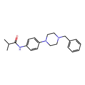 N-[4-(4-benzylpiperazin-1-yl)phenyl]-2-methylpropanamide structure