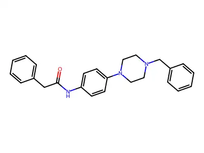 N-[4-(4-benzylpiperazin-1-yl)phenyl]-2-phenylacetamide structure