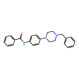 N-[4-(4-benzylpiperazin-1-yl)phenyl]benzamide structure