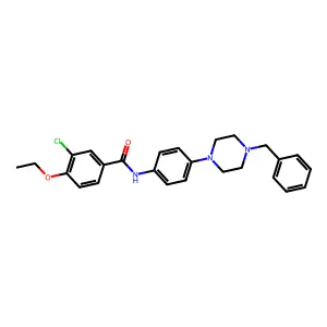 N-[4-(4-benzylpiperazin-1-yl)phenyl]-3-chloro-4-ethoxybenzamide structure