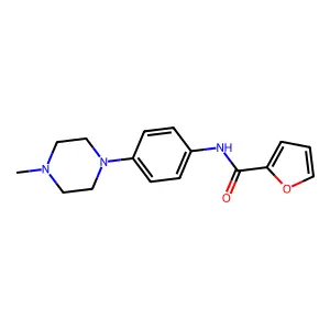 N-[4-(4-methylpiperazin-1-yl)phenyl]furan-2-carboxamide structure