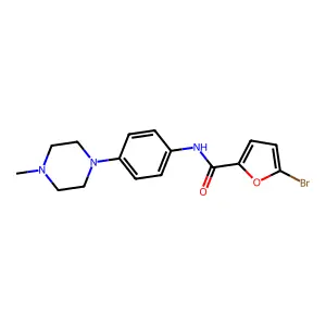 5-bromo-N-[4-(4-methylpiperazin-1-yl)phenyl]furan-2-carboxamide structure