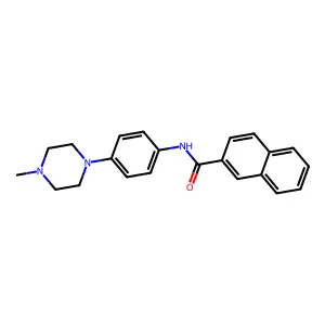 N-[4-(4-methylpiperazin-1-yl)phenyl]naphthalene-2-carboxamide structure