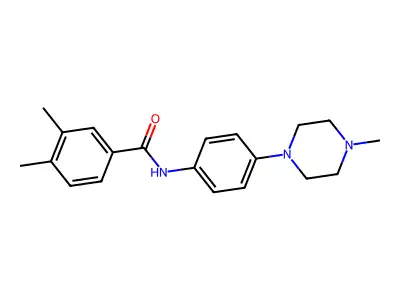 3,4-dimethyl-N-[4-(4-methyl-1-piperazinyl)phenyl]benzamide structure