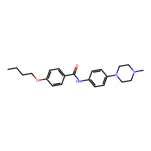 4-butoxy-N-[4-(4-methyl-1-piperazinyl)phenyl]benzamide structure